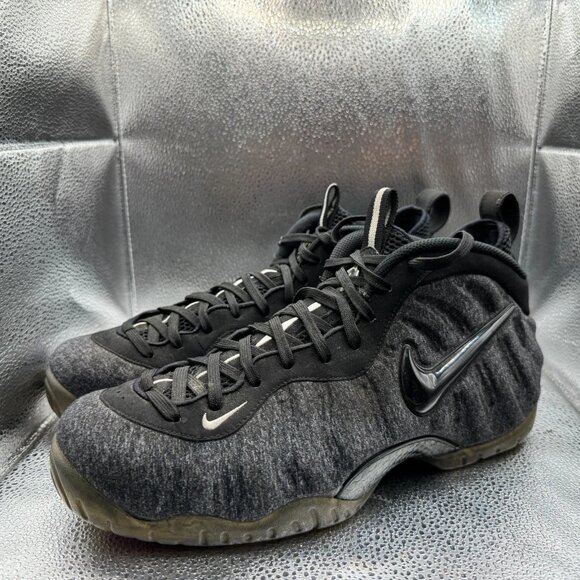 Size 11.5 Nike Air Foamposite Pro Wool Fleece Gray Mens Low Top Shoes 624041-007 - Picture 1 of 9